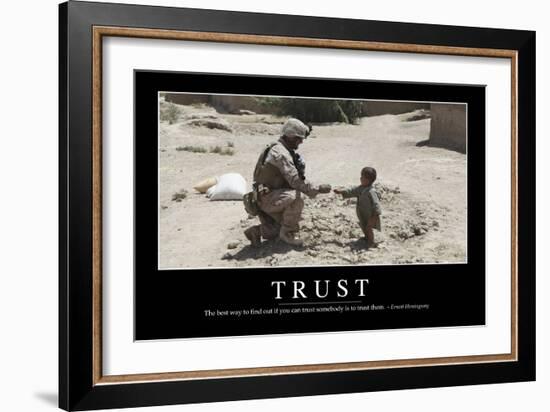 Trust: Inspirational Quote and Motivational Poster-null-Framed Photographic Print