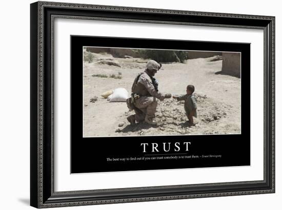 Trust: Inspirational Quote and Motivational Poster-null-Framed Photographic Print