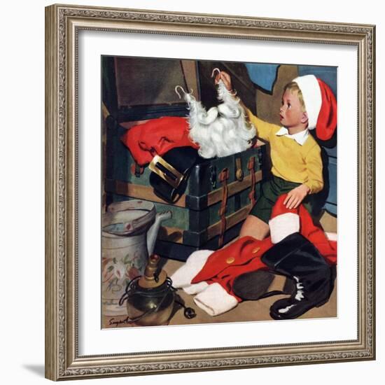 "Truth About Santa", December 15, 1951-Richard Sargent-Framed Giclee Print