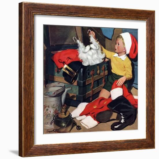 "Truth About Santa", December 15, 1951-Richard Sargent-Framed Giclee Print