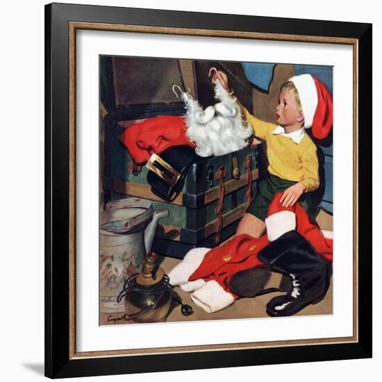 "Truth About Santa", December 15, 1951-Richard Sargent-Framed Giclee Print