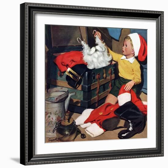 "Truth About Santa", December 15, 1951-Richard Sargent-Framed Giclee Print