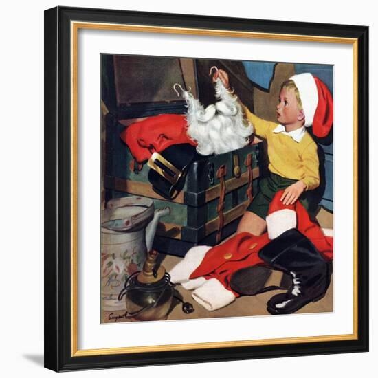 "Truth About Santa", December 15, 1951-Richard Sargent-Framed Premium Giclee Print
