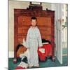 "Truth about Santa" or "Discovery", December 29,1956-Norman Rockwell-Mounted Giclee Print