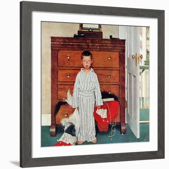 "Truth about Santa" or "Discovery", December 29,1956-Norman Rockwell-Framed Premium Giclee Print