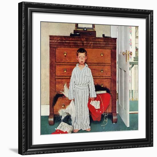 "Truth about Santa" or "Discovery", December 29,1956-Norman Rockwell-Framed Premium Giclee Print