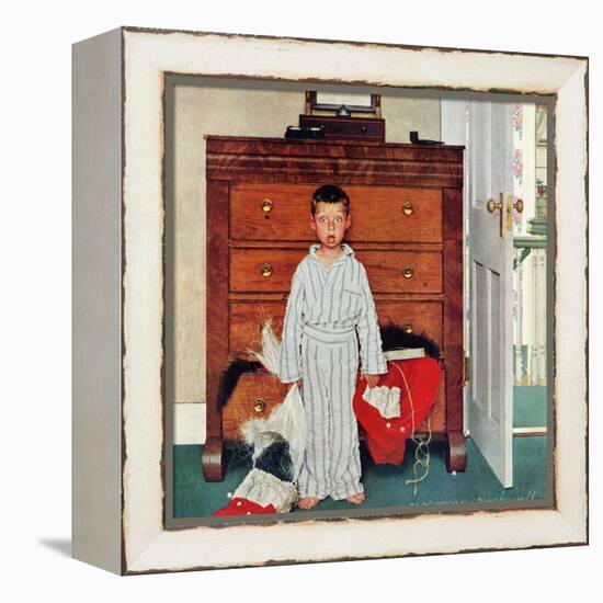 "Truth about Santa" or "Discovery", December 29,1956-Norman Rockwell-Framed Premier Image Canvas