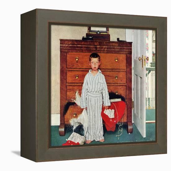 "Truth about Santa" or "Discovery", December 29,1956-Norman Rockwell-Framed Premier Image Canvas