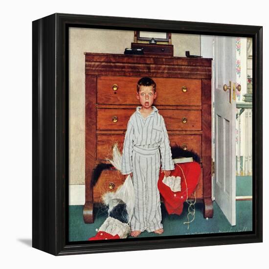 "Truth about Santa" or "Discovery", December 29,1956-Norman Rockwell-Framed Premier Image Canvas