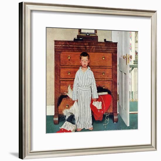 "Truth about Santa" or "Discovery", December 29,1956-Norman Rockwell-Framed Giclee Print