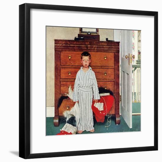 "Truth about Santa" or "Discovery", December 29,1956-Norman Rockwell-Framed Giclee Print