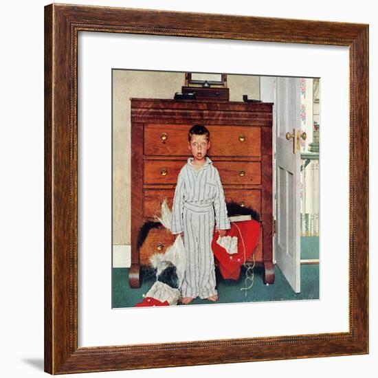 "Truth about Santa" or "Discovery", December 29,1956-Norman Rockwell-Framed Giclee Print