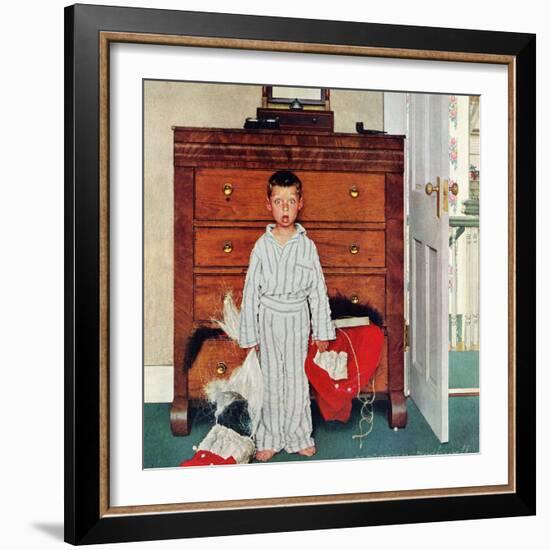 "Truth about Santa" or "Discovery", December 29,1956-Norman Rockwell-Framed Giclee Print