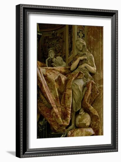 Truth from the Monument to Alexander VII in the North Transept, 1672-78 (Marble and Gilded Bronze)-Giovanni Lorenzo Bernini-Framed Giclee Print