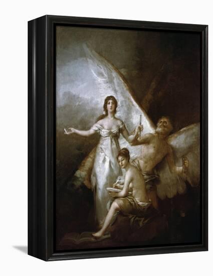 Truth, Time and History, 1797-1800-Francisco de Goya-Framed Premier Image Canvas