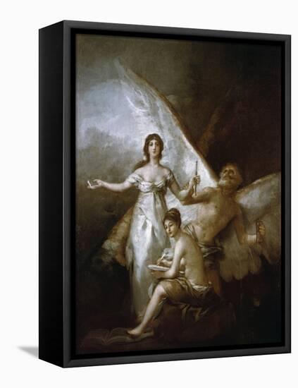 Truth, Time and History, 1797-1800-Francisco de Goya-Framed Premier Image Canvas
