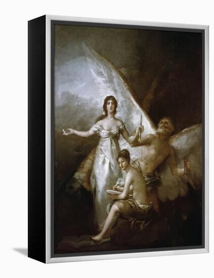 Truth, Time and History, 1797-1800-Francisco de Goya-Framed Premier Image Canvas