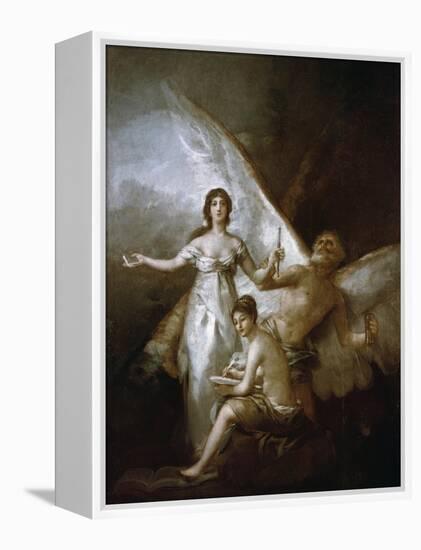 Truth, Time and History, 1797-1800-Francisco de Goya-Framed Premier Image Canvas