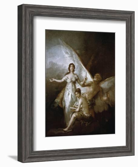 Truth, Time and History, 1797-1800-Francisco de Goya-Framed Giclee Print