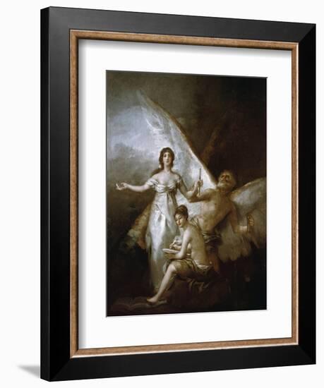 Truth, Time and History, 1797-1800-Francisco de Goya-Framed Giclee Print