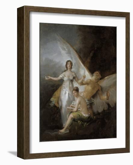 Truth, Time and History, 1804-08 (Oil on Canvas)-Francisco Jose de Goya y Lucientes-Framed Giclee Print