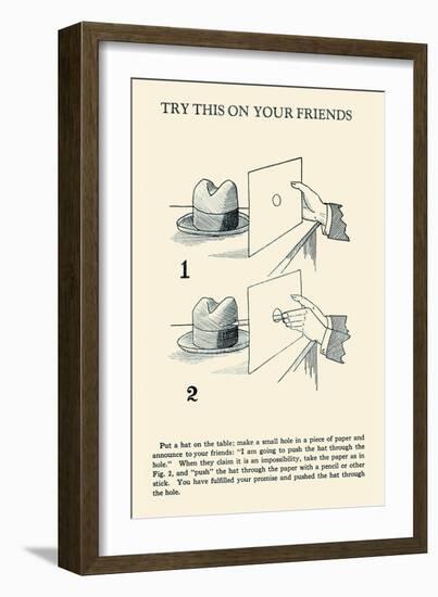 Try This on Your Friends-null-Framed Art Print