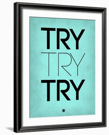 Try Try Try Blue-NaxArt-Framed Art Print