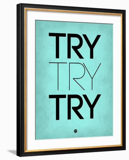 Try Try Try Blue-NaxArt-Framed Art Print