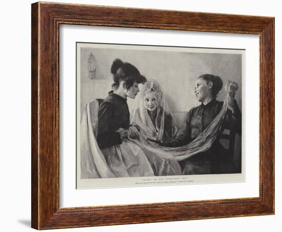 Trying on the Communion Veil-F. M. Stark-Framed Giclee Print