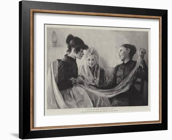 Trying on the Communion Veil-F. M. Stark-Framed Giclee Print