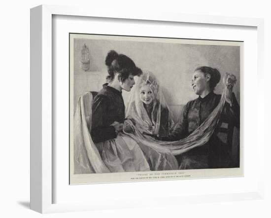 Trying on the Communion Veil-F. M. Stark-Framed Giclee Print