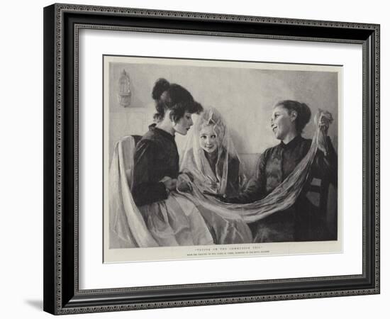 Trying on the Communion Veil-F. M. Stark-Framed Giclee Print