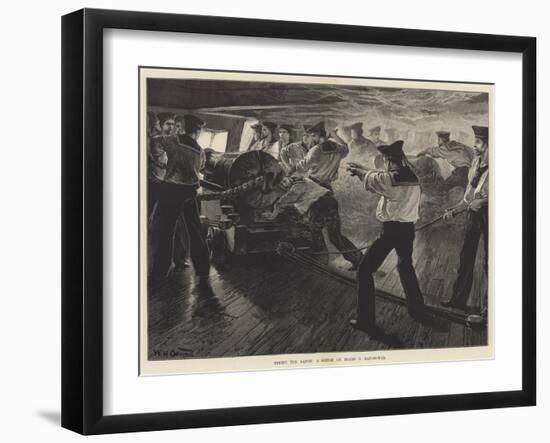 Trying the Range, a Sketch on Board a Man-Of-War-William Heysham Overend-Framed Giclee Print