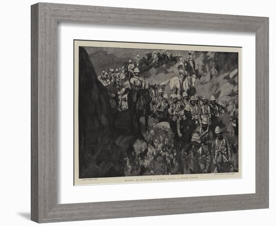 Trying to Surprise a Mobile Enemy, a Night March-Frank Craig-Framed Giclee Print