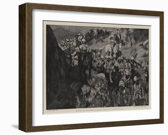 Trying to Surprise a Mobile Enemy, a Night March-Frank Craig-Framed Giclee Print