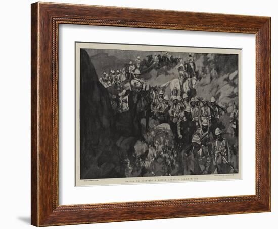 Trying to Surprise a Mobile Enemy, a Night March-Frank Craig-Framed Giclee Print