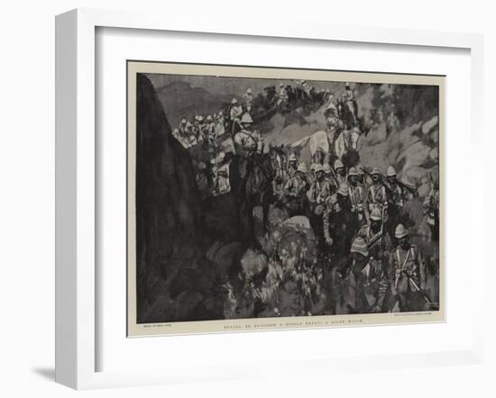 Trying to Surprise a Mobile Enemy, a Night March-Frank Craig-Framed Giclee Print