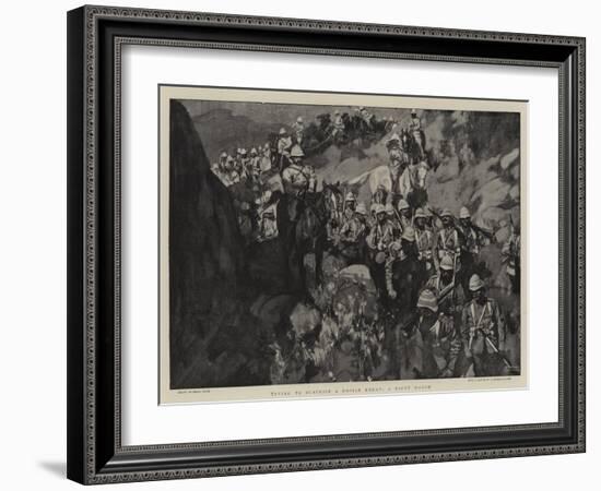 Trying to Surprise a Mobile Enemy, a Night March-Frank Craig-Framed Giclee Print