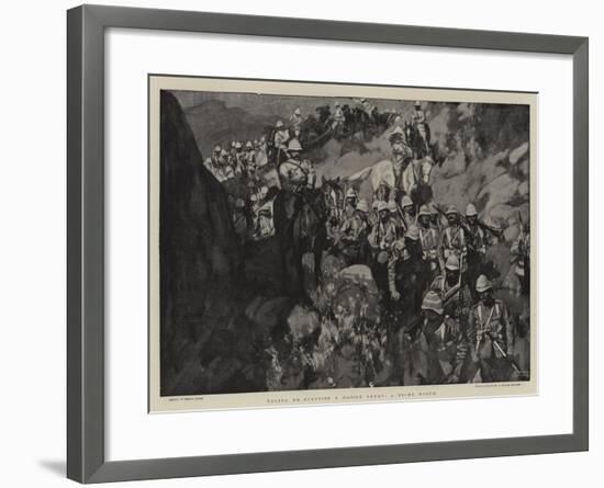 Trying to Surprise a Mobile Enemy, a Night March-Frank Craig-Framed Giclee Print