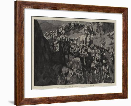 Trying to Surprise a Mobile Enemy, a Night March-Frank Craig-Framed Giclee Print