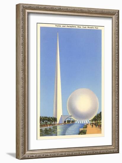 Trylon and Perisphere, New York World's Fair, 1939-null-Framed Art Print