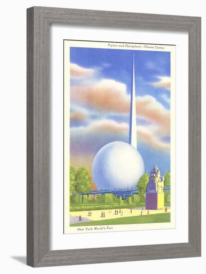 Trylon and Perisphere, New York World's Fair, 1939-null-Framed Art Print