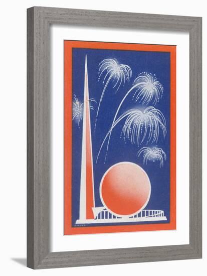 Trylon and Perisphere, New York World's Fair-null-Framed Art Print