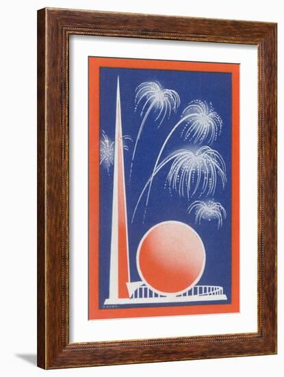 Trylon and Perisphere, New York World's Fair-null-Framed Art Print