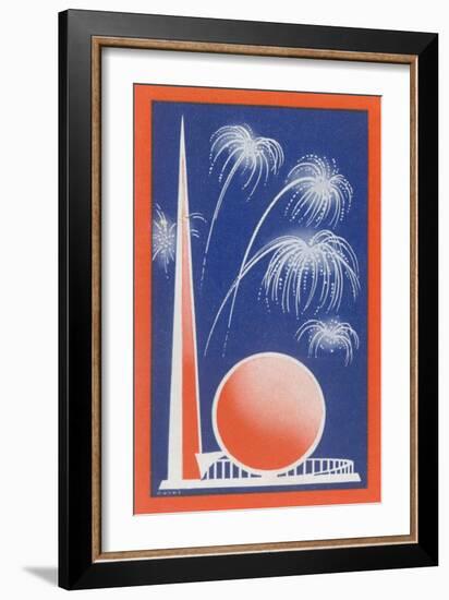 Trylon and Perisphere, New York World's Fair-null-Framed Art Print