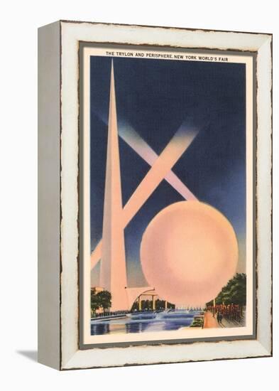 Trylon and Perisphere, Worlds Fair-null-Framed Stretched Canvas