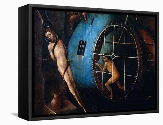 Tryptic of the Last Judgement, Central Panel. A Man Pierced with an Arrow and Another Prisoner of A-Hieronymus Bosch-Framed Premier Image Canvas