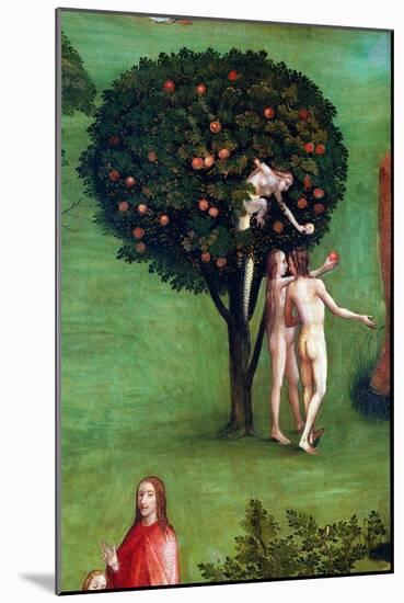 Tryptic of the Last Judgement, Left Panel. Adam and Eve in Paradise, Detail (Painting on Wood, C.15-Hieronymus Bosch-Mounted Giclee Print