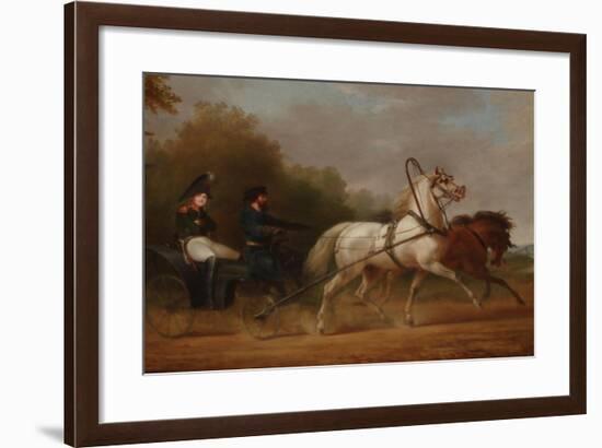 Tsar Alexander I Driving a Droschki-Alexander Ivanovich Sauerweid-Framed Giclee Print