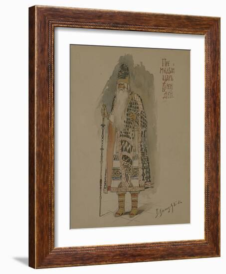 Tsar Berendey, Costume Design for the Opera Snow Maiden, 1885-Viktor Mikhaylovich Vasnetsov-Framed Giclee Print